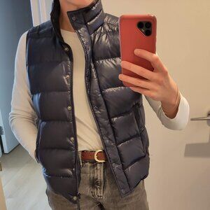J. Crew shiny navy down puffer vest